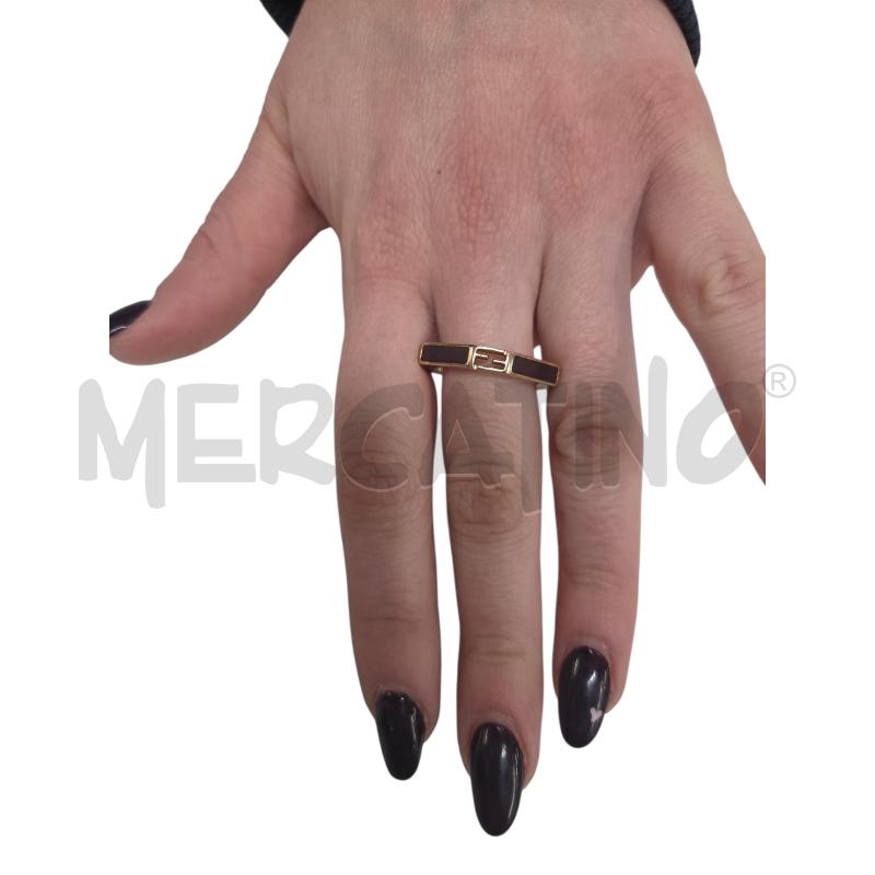 ANELLO DONNA FENDI DORATO-MARRONE | Mercatino dell'Usato Roma zona marconi 1