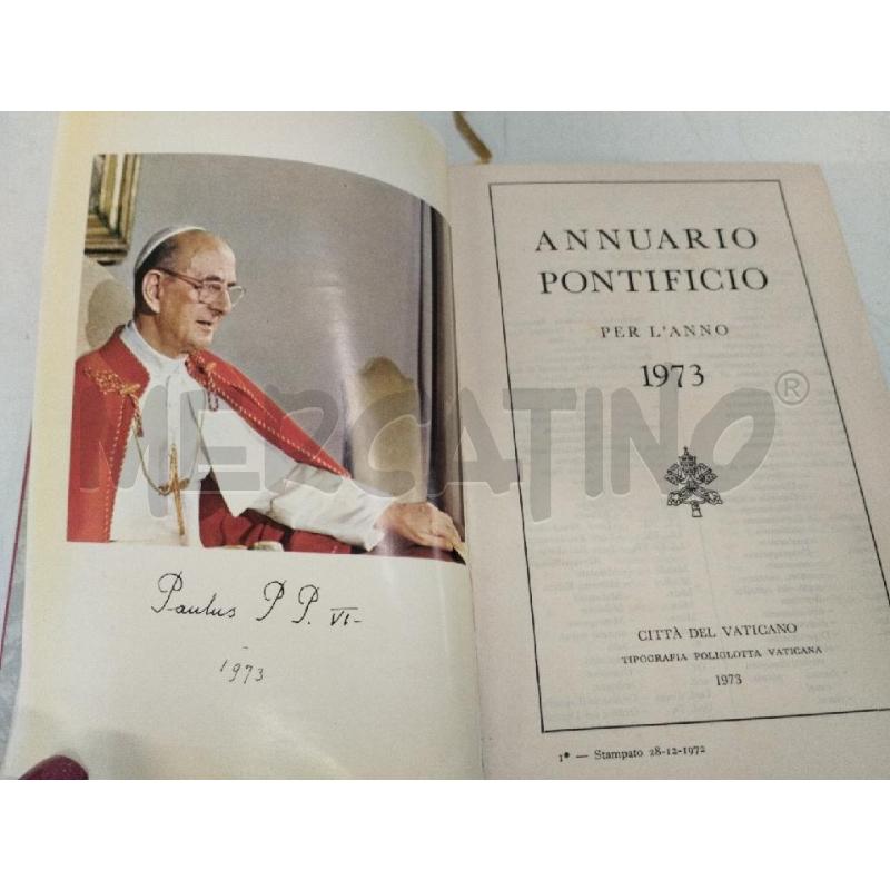 ANNUARIO PONTIFICIO 1973 | Mercatino dell'Usato Roma zona marconi 2