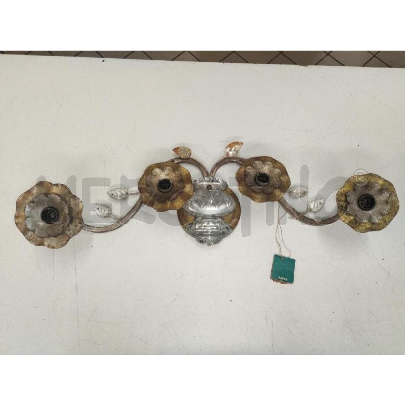 APPLIQUE METALLO ANTICHIZZ VETRO 4L | Mercatino dell'Usato Roma zona marconi 1