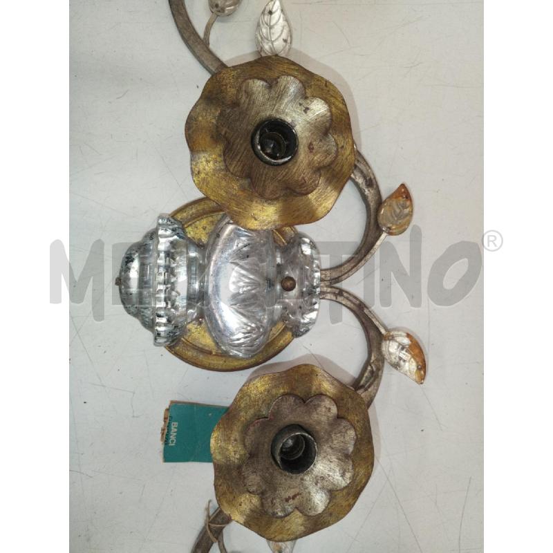 APPLIQUE METALLO ANTICHIZZ VETRO 4L | Mercatino dell'Usato Roma zona marconi 2