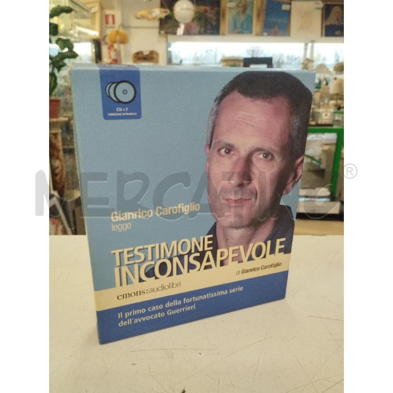 AUDIOLIBRO G.CAROFIGLIO TESTIMONE INCONSAPEVOLE | Mercatino dell'Usato Roma zona marconi 1
