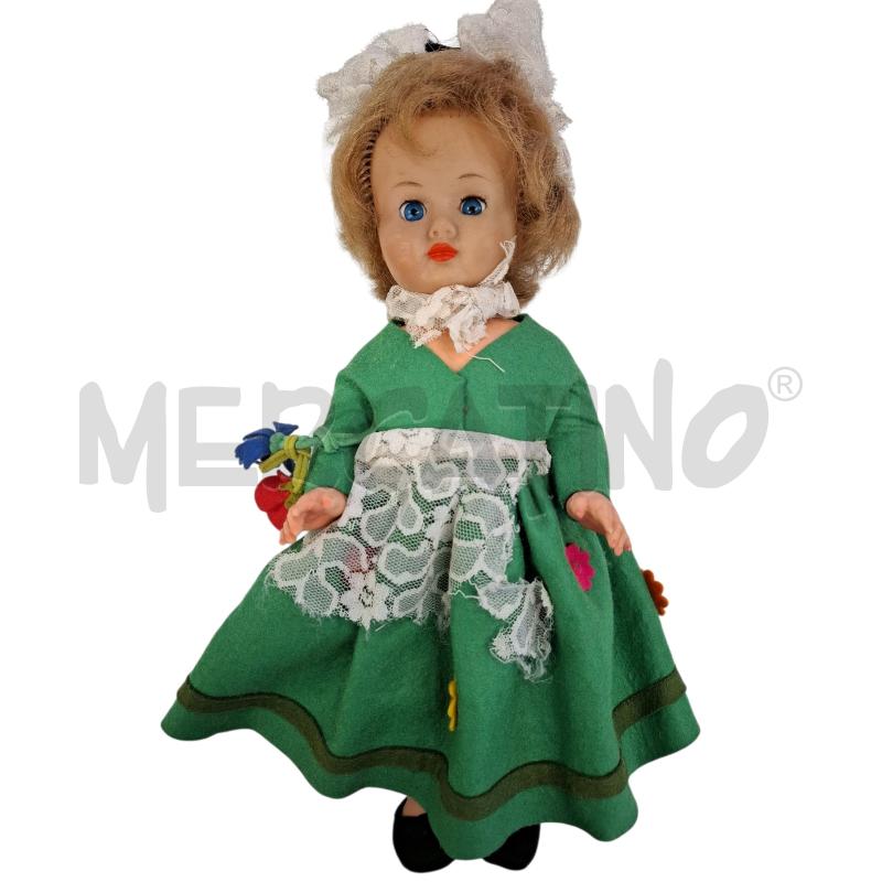 BAMBOLA CAMPAGNOLA VESTITO VERDE LENCI TORINO ITALY | Mercatino dell'Usato Roma zona marconi 1