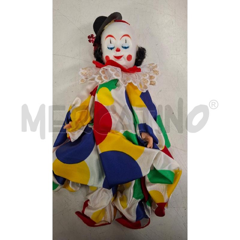BAMBOLA PAGLIACCIO VINTAGE IN PLASTICA CM 30 | Mercatino dell'Usato Roma zona marconi 2