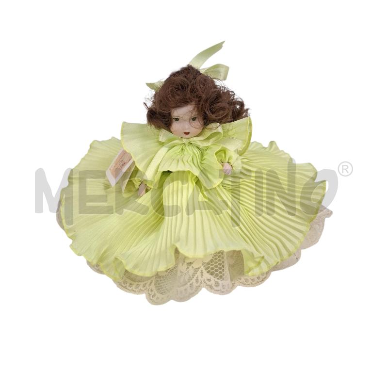 BAMBOLINA CAPODIMONTE VESTITO VERDE PISTACCHIO | Mercatino dell'Usato Roma zona marconi 1