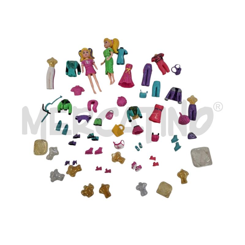 BAMBOLINE 2 PZ POLLY POCKET + ACCESSORI GOMMA | Mercatino dell'Usato Roma zona marconi 1