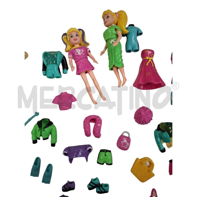 BAMBOLINE 2 PZ POLLY POCKET + ACCESSORI GOMMA | Mercatino dell'Usato Roma zona marconi 2