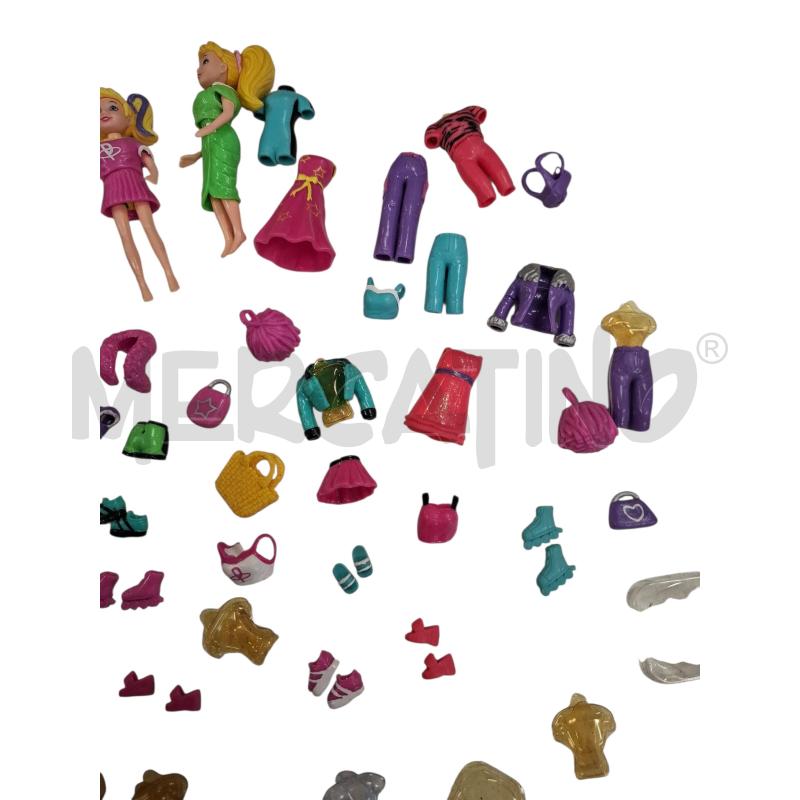 BAMBOLINE 2 PZ POLLY POCKET + ACCESSORI GOMMA | Mercatino dell'Usato Roma zona marconi 3