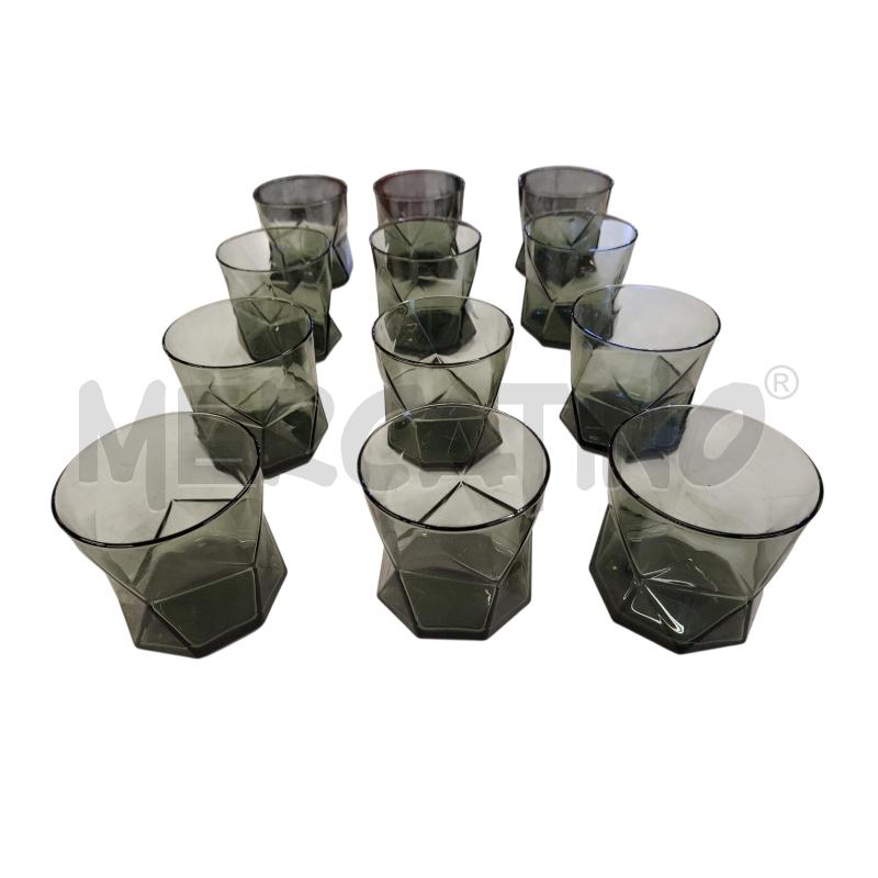 BICCHIERI PZ. 12 WHISKY/ACQUA BORMIOLI MOD CASSIOPEA ONICE  | Mercatino dell'Usato Roma zona marconi 1