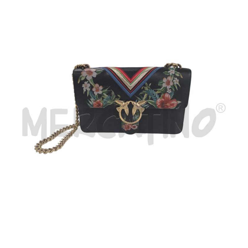 BORSA D PINKO NERA FIORI | Mercatino dell'Usato Roma zona marconi 1