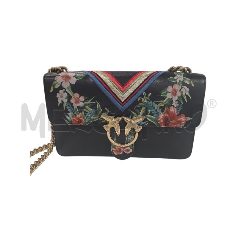 BORSA D PINKO NERA FIORI | Mercatino dell'Usato Roma zona marconi 2