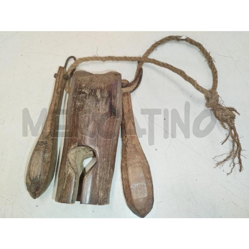 CAMPANACCIO LEGNO ARTIGIANALE X MUCCHE | Mercatino dell'Usato Roma zona marconi 1