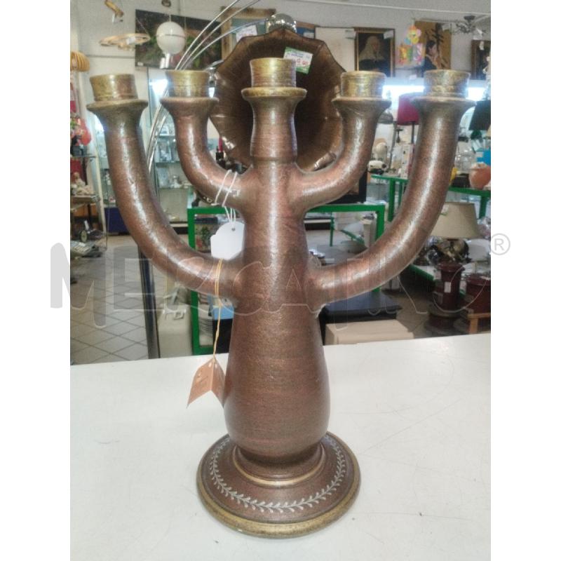 CANDELABRO 5B COLI' TERRACOTTA | Mercatino dell'Usato Roma zona marconi 1