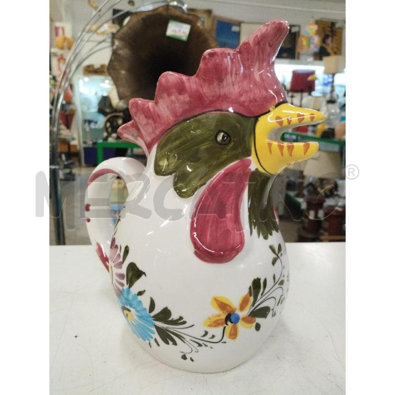 CARAFFA GALLO BIANCO ROSSO FIORATA | Mercatino dell'Usato Roma zona marconi 1