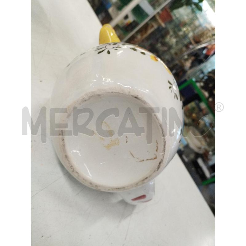 CARAFFA GALLO BIANCO ROSSO FIORATA | Mercatino dell'Usato Roma zona marconi 2