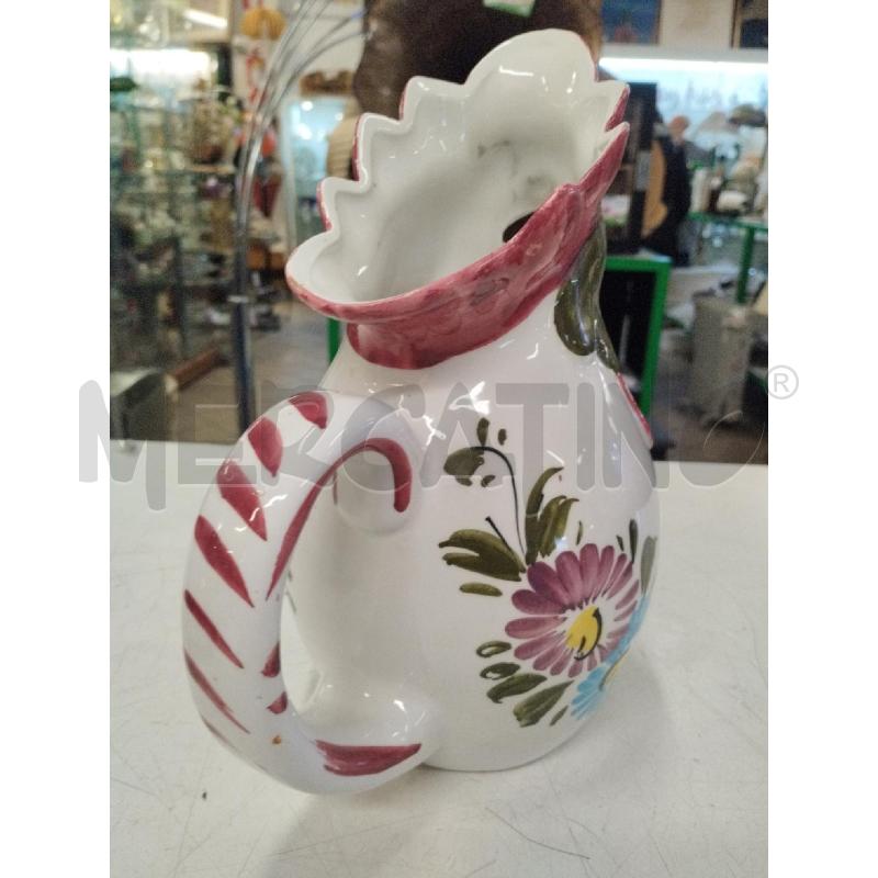 CARAFFA GALLO BIANCO ROSSO FIORATA | Mercatino dell'Usato Roma zona marconi 3