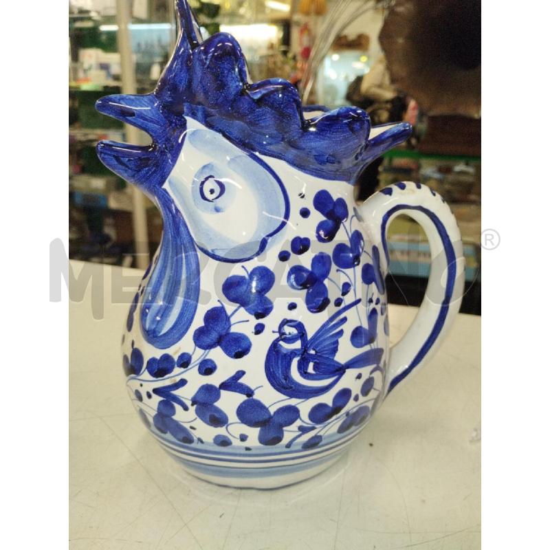 CARAFFA GALLO DERUTA BLU E BIANCO | Mercatino dell'Usato Roma zona marconi 1