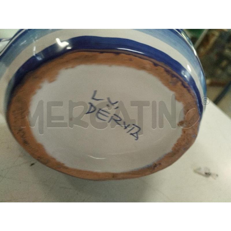 CARAFFA GALLO DERUTA BLU E BIANCO | Mercatino dell'Usato Roma zona marconi 3