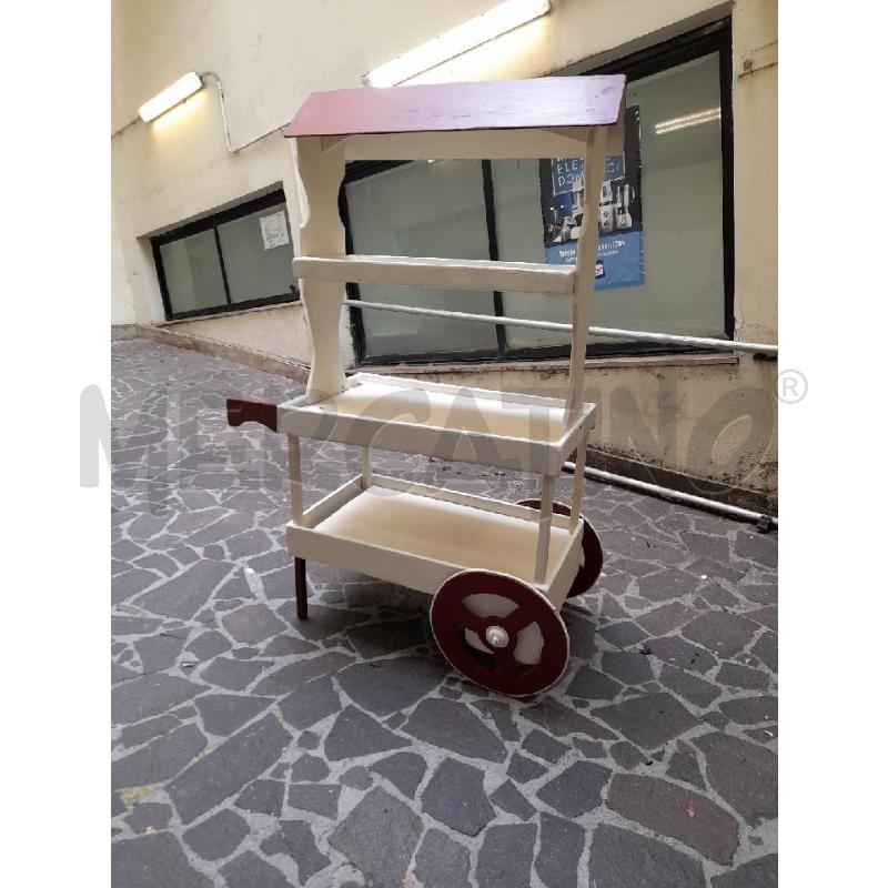 CARRETTO SHABBY BIANCO ROSSO | Mercatino dell'Usato Roma zona marconi 1