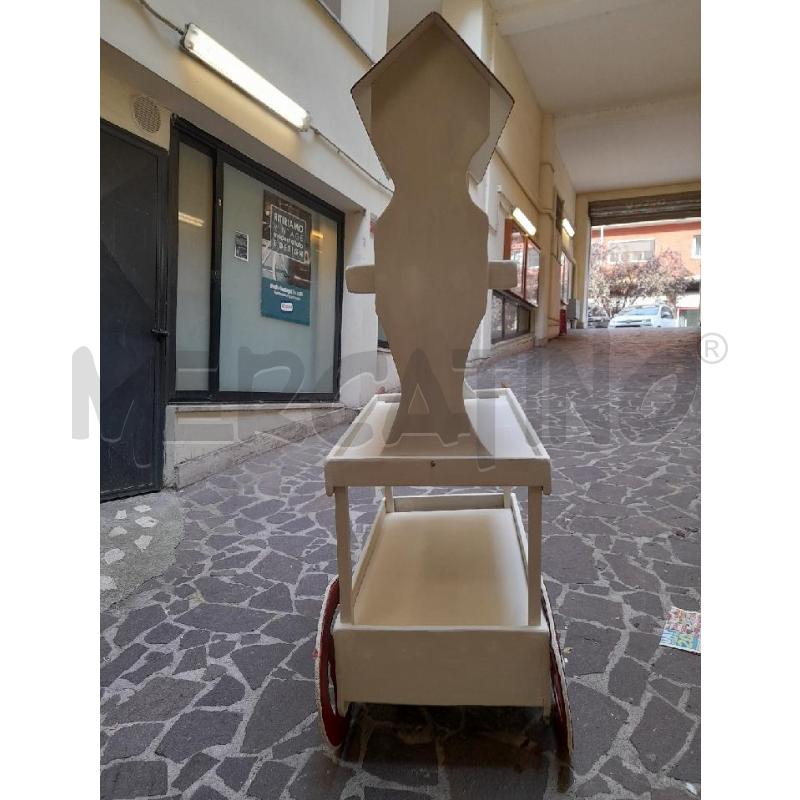 CARRETTO SHABBY BIANCO ROSSO | Mercatino dell'Usato Roma zona marconi 2