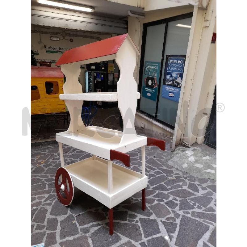 CARRETTO SHABBY BIANCO ROSSO | Mercatino dell'Usato Roma zona marconi 3