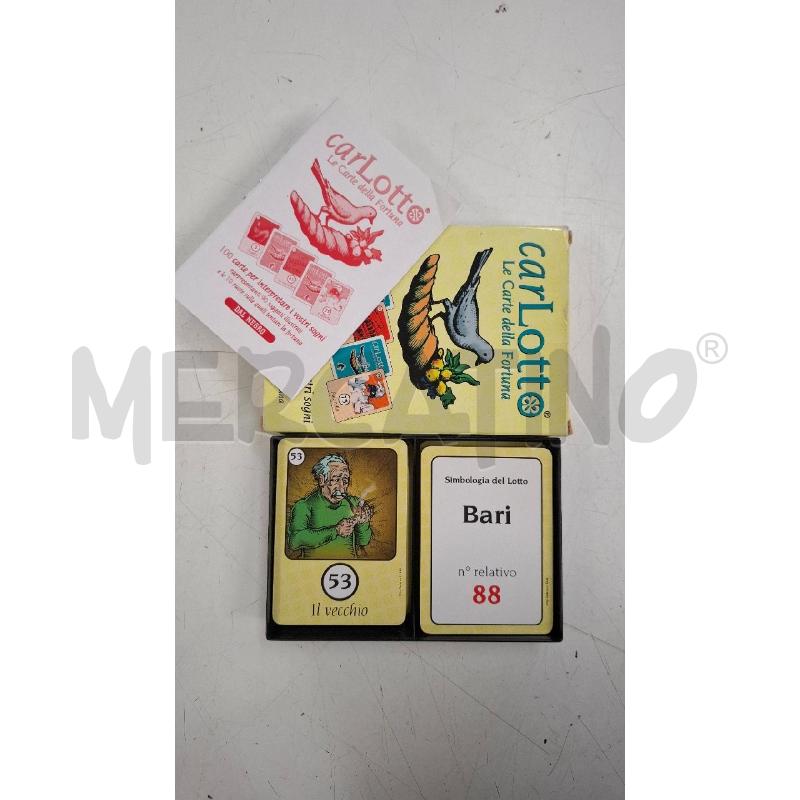 CARTE DA GIOCO CARLOTTO DELLA FORTUNA 1998 | Mercatino dell'Usato Roma zona marconi 2