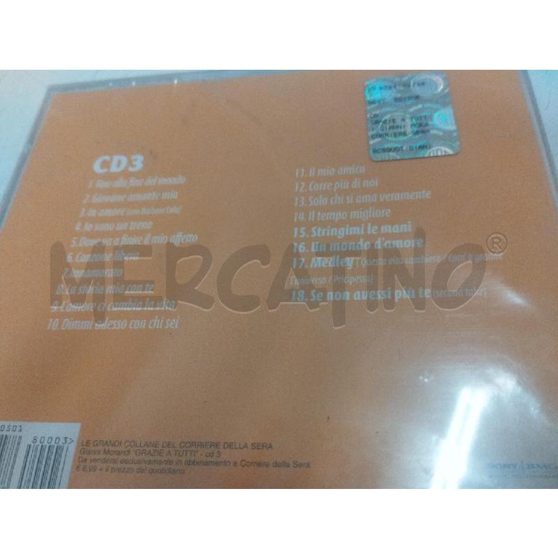 CD GIANNI MORANDI GRAZIE A TUTTI 3 VOL | Mercatino dell'Usato Roma zona marconi 4