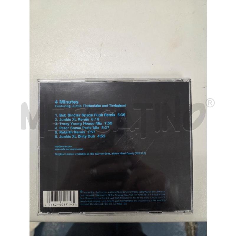 CD MADONNA 4 MINUTES MADONNA & JUSTIN | Mercatino dell'Usato Roma zona marconi 2