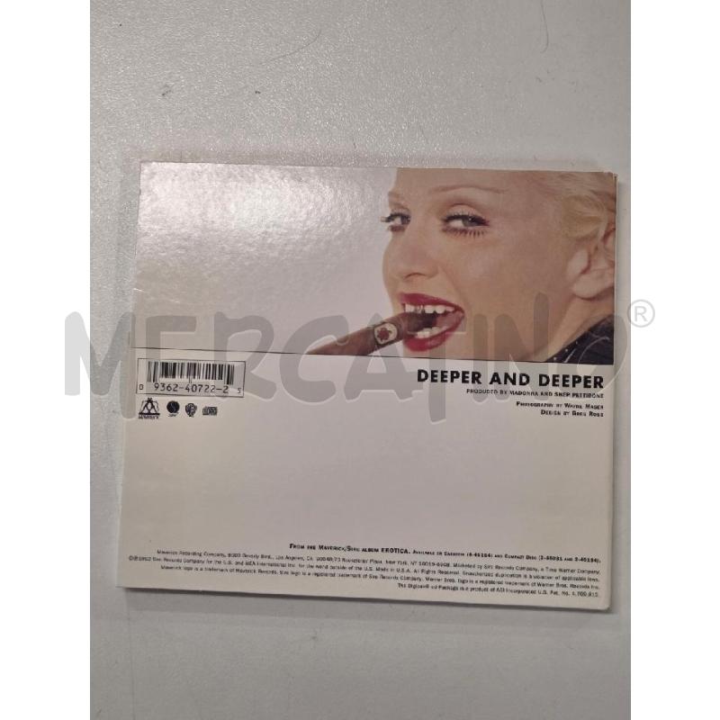 CD MADONNA DEEPER AND DEEPER | Mercatino dell'Usato Roma zona marconi 2