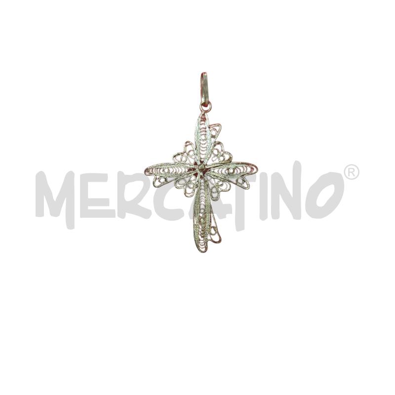 CIONDOLO CROCE FILIGRANA 4CM | Mercatino dell'Usato Roma zona marconi 1