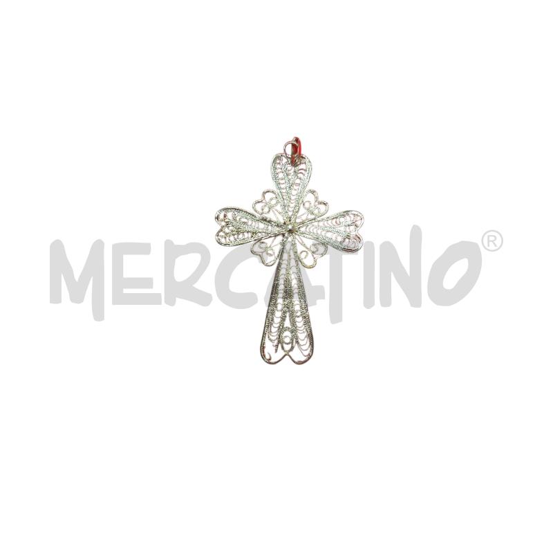 CIONDOLO CROCE FILIGRANA 5CM | Mercatino dell'Usato Roma zona marconi 2