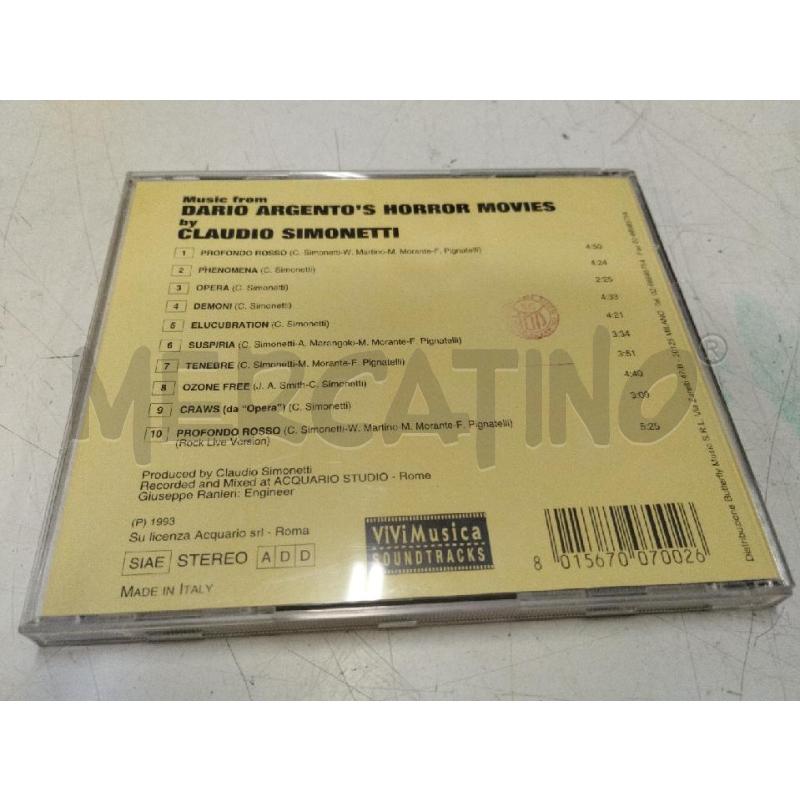 CLAUDIO SIMONETTI - THE GREAT HORROR MOVIES | Mercatino dell'Usato Roma zona marconi 2