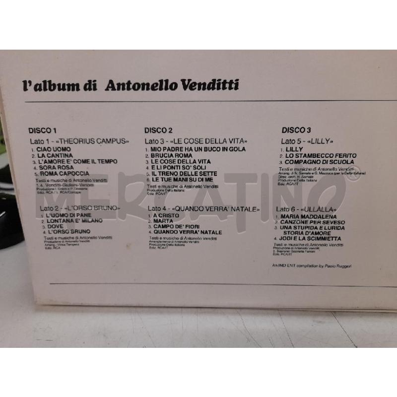 COFANETTO 3 LP  L'ALBUM DI ANTONELLO VENDITTI  | Mercatino dell'Usato Roma zona marconi 2