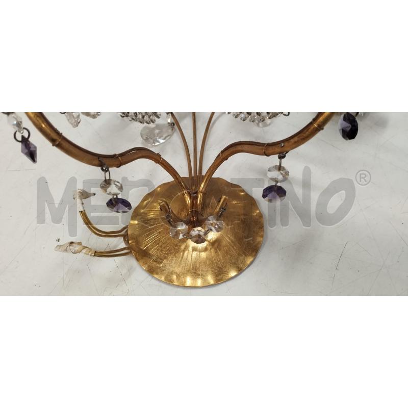 COPPIA APPLIQUE MET BRUNITO GOCCE TRASP/VIOLA | Mercatino dell'Usato Roma zona marconi 2