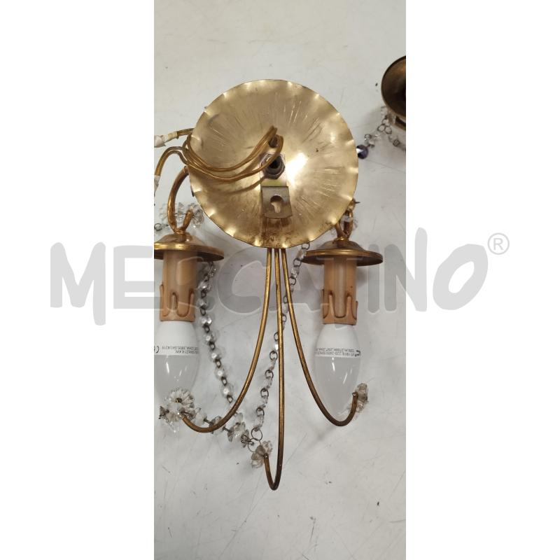 COPPIA APPLIQUE MET BRUNITO GOCCE TRASP/VIOLA | Mercatino dell'Usato Roma zona marconi 3