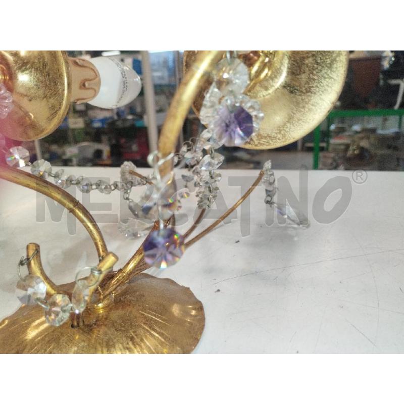 COPPIA APPLIQUE MET BRUNITO GOCCE TRASP/VIOLA | Mercatino dell'Usato Roma zona marconi 4