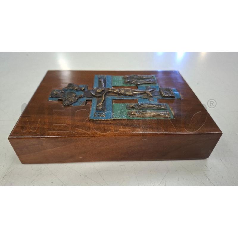 CROCE ORTODOSSA RUSSO BRONZO 16 X 10 SU LEGNO | Mercatino dell'Usato Roma zona marconi 3