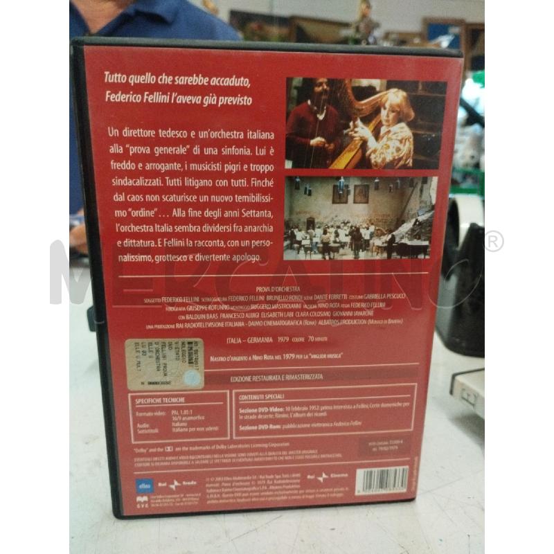 DVD PROVA D'ORCHESTRA | Mercatino dell'Usato Roma zona marconi 2