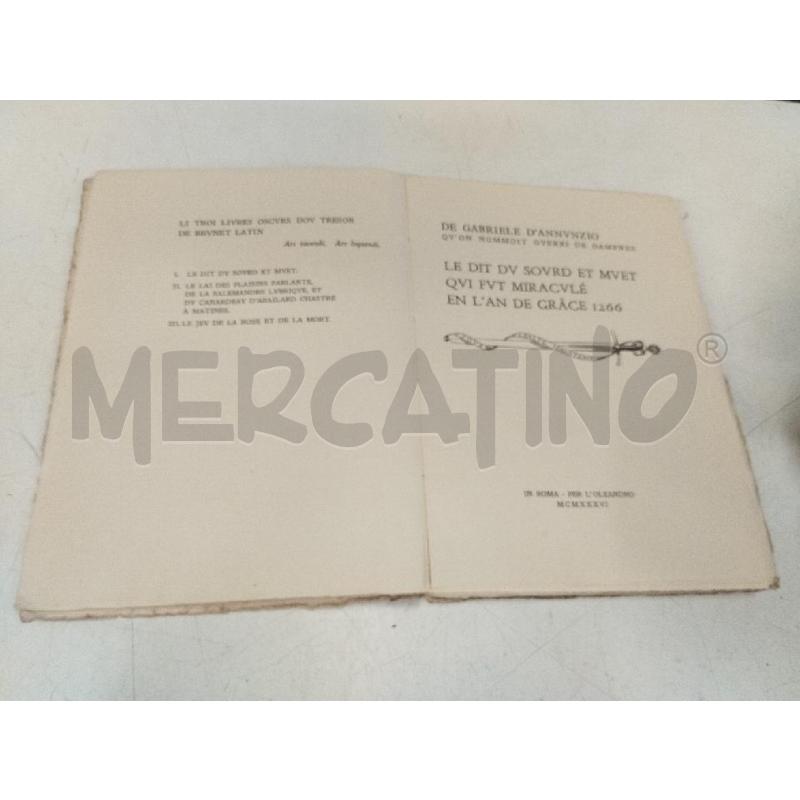 D'ANNUNZIO LE DIT DV SOVRD ET MVET QUI FVT | Mercatino dell'Usato Roma zona marconi 3