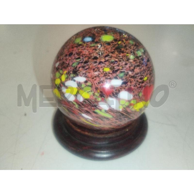 FERMA CARTE SFERA VETRO COLOR ASTRATTO | Mercatino dell'Usato Roma zona marconi 1