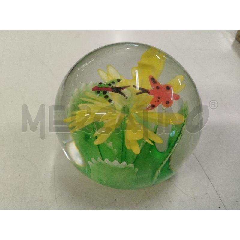 FERMA CARTE VETRO FIORE E FARFALLE | Mercatino dell'Usato Roma zona marconi 1