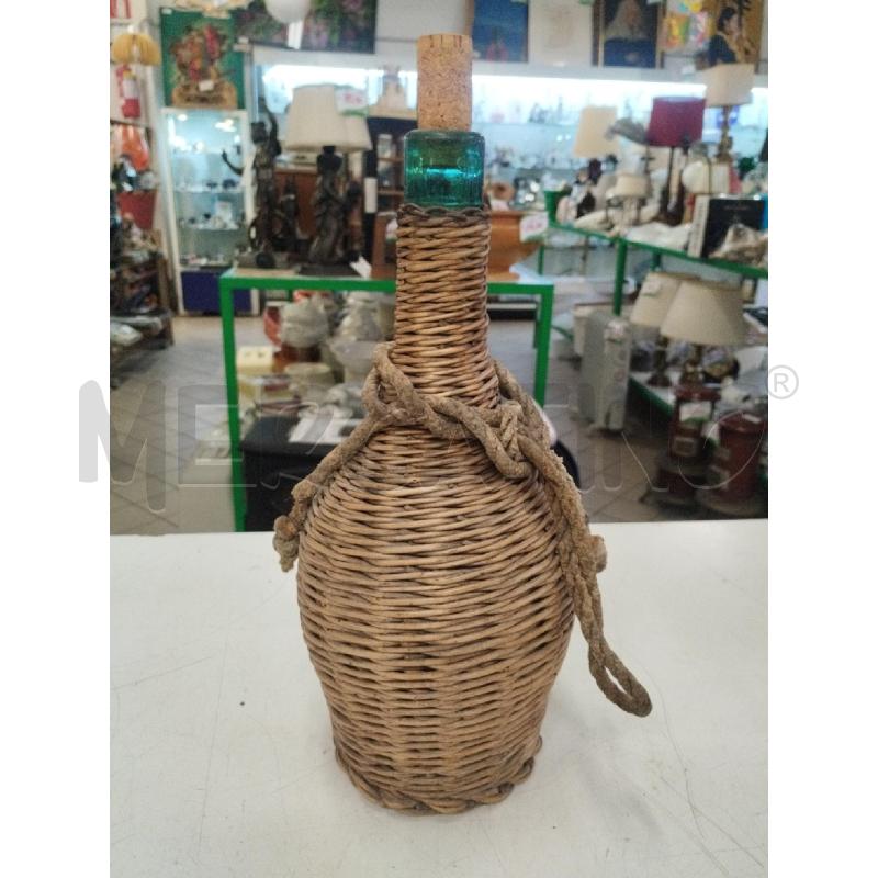 FIASCHETTA VINTAGE IMPAGLIATA | Mercatino dell'Usato Roma zona marconi 1