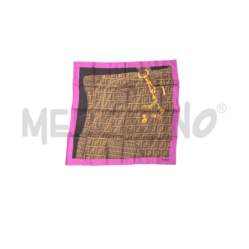 FOULARD FENDI ZUCCA BORDI VIOLA | Mercatino dell'Usato Roma zona marconi 1