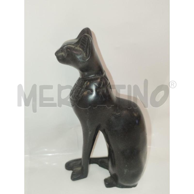 GATTO EGIZIO NERO RESINA CM 13 | Mercatino dell'Usato Roma zona marconi 3