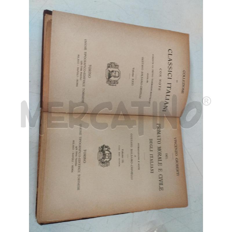 GIOBERTI IL PRIMATO VOLUME 3 | Mercatino dell'Usato Roma zona marconi 3