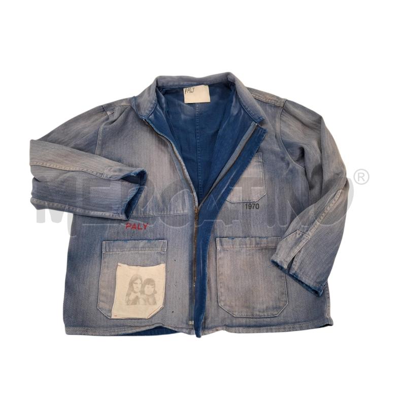 GIUBBINO U PALY DENIM SCRITTE TOPPA | Mercatino dell'Usato Roma zona marconi 1