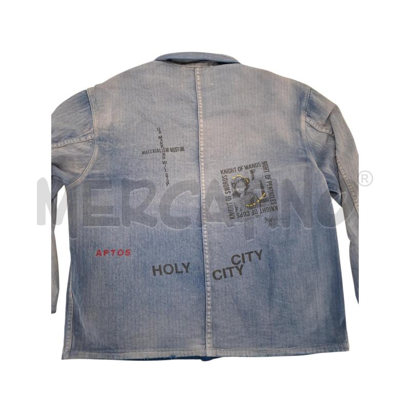 GIUBBINO U PALY DENIM SCRITTE TOPPA | Mercatino dell'Usato Roma zona marconi 3