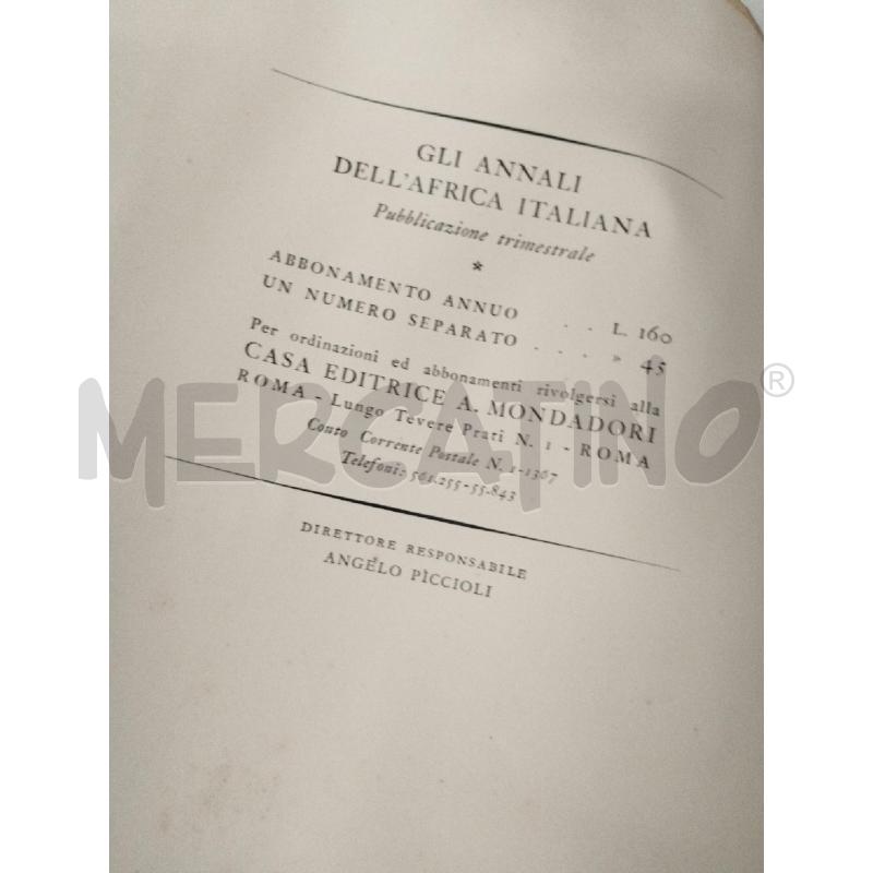 GLI ANNALI DELL'AFRICA ITALIANA VOL2 | Mercatino dell'Usato Roma zona marconi 3