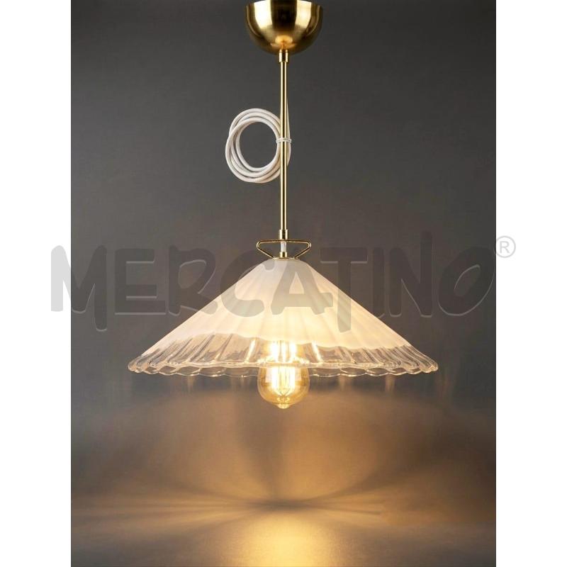 LAMPADARIO LA MURRINA CONO TRASP BIANCO | Mercatino dell'Usato Roma zona marconi 2