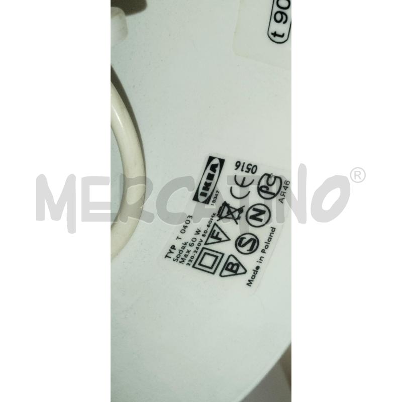 LAMPADARIO VETRO BIANCO IKEA | Mercatino dell'Usato Roma zona marconi 5