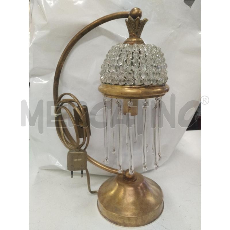 LAMPADA DA TAV OTTONATA CRISTALLI | Mercatino dell'Usato Roma zona marconi 1